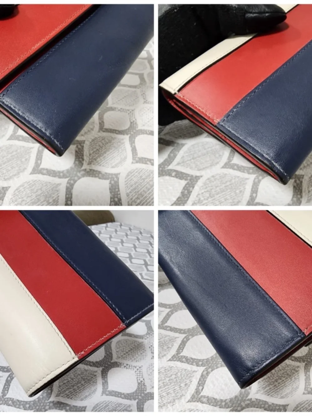 Authentic GUCCI Calfskin Queen Margaret Chain Wallet Multicolor - Picture 11 of 16
